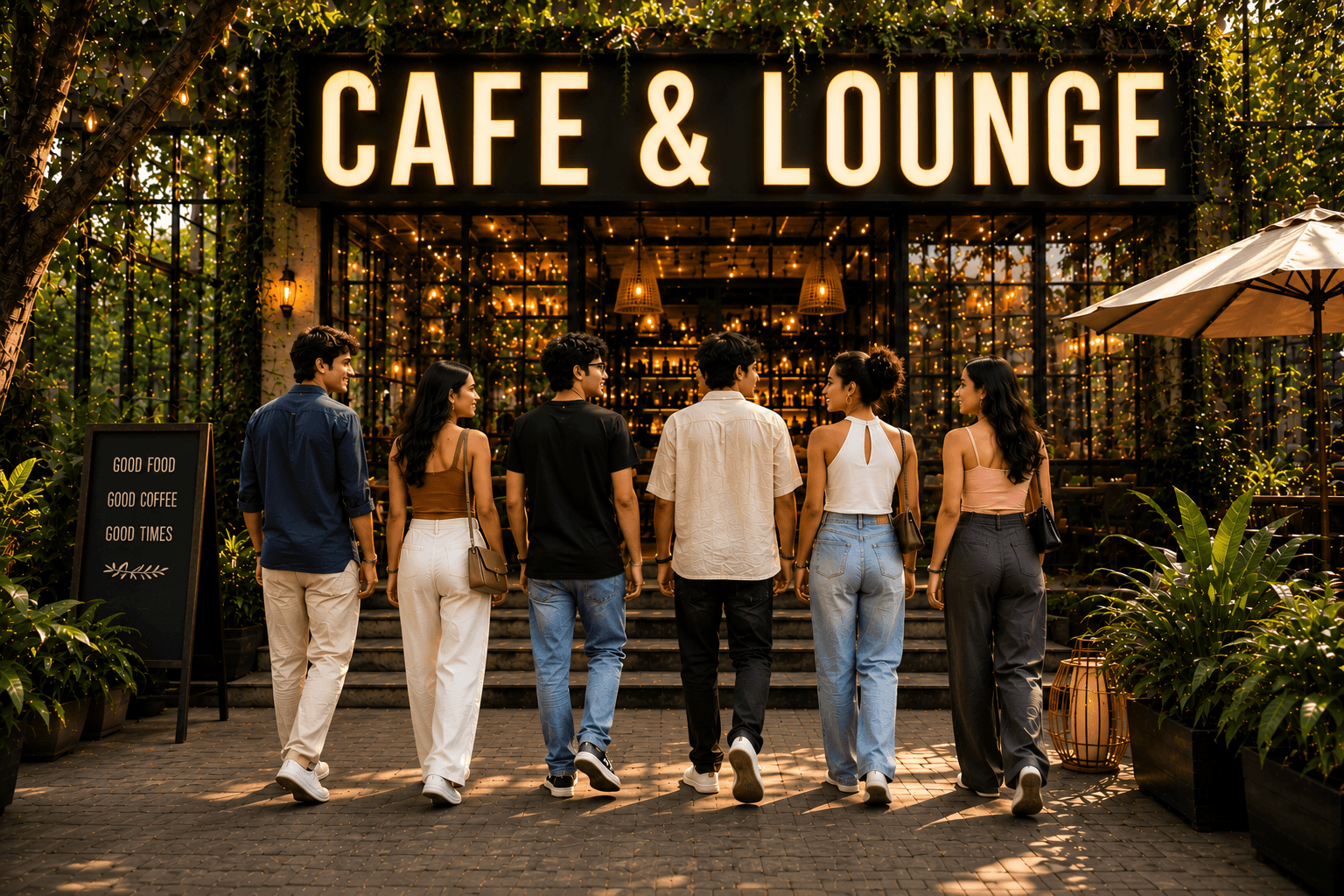 Cafe lounge entrance