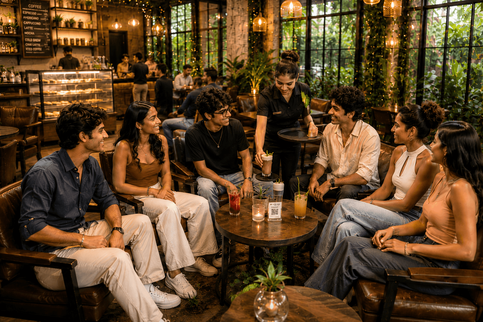 Cafe lounge interior