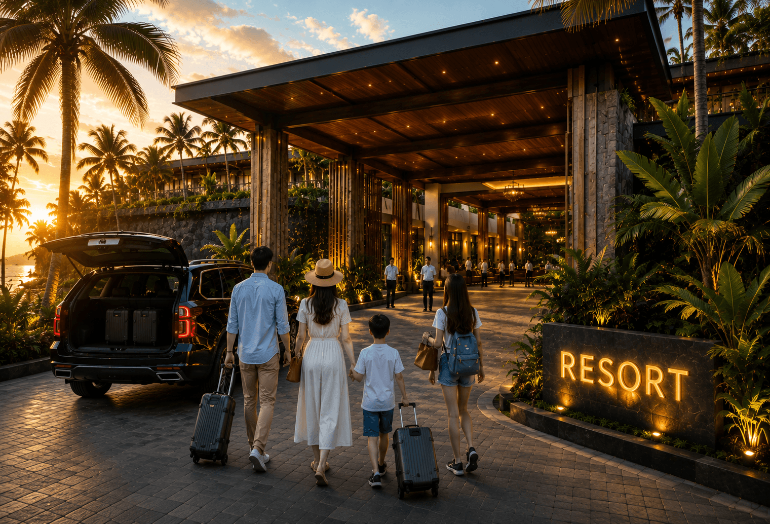 Resort entrance