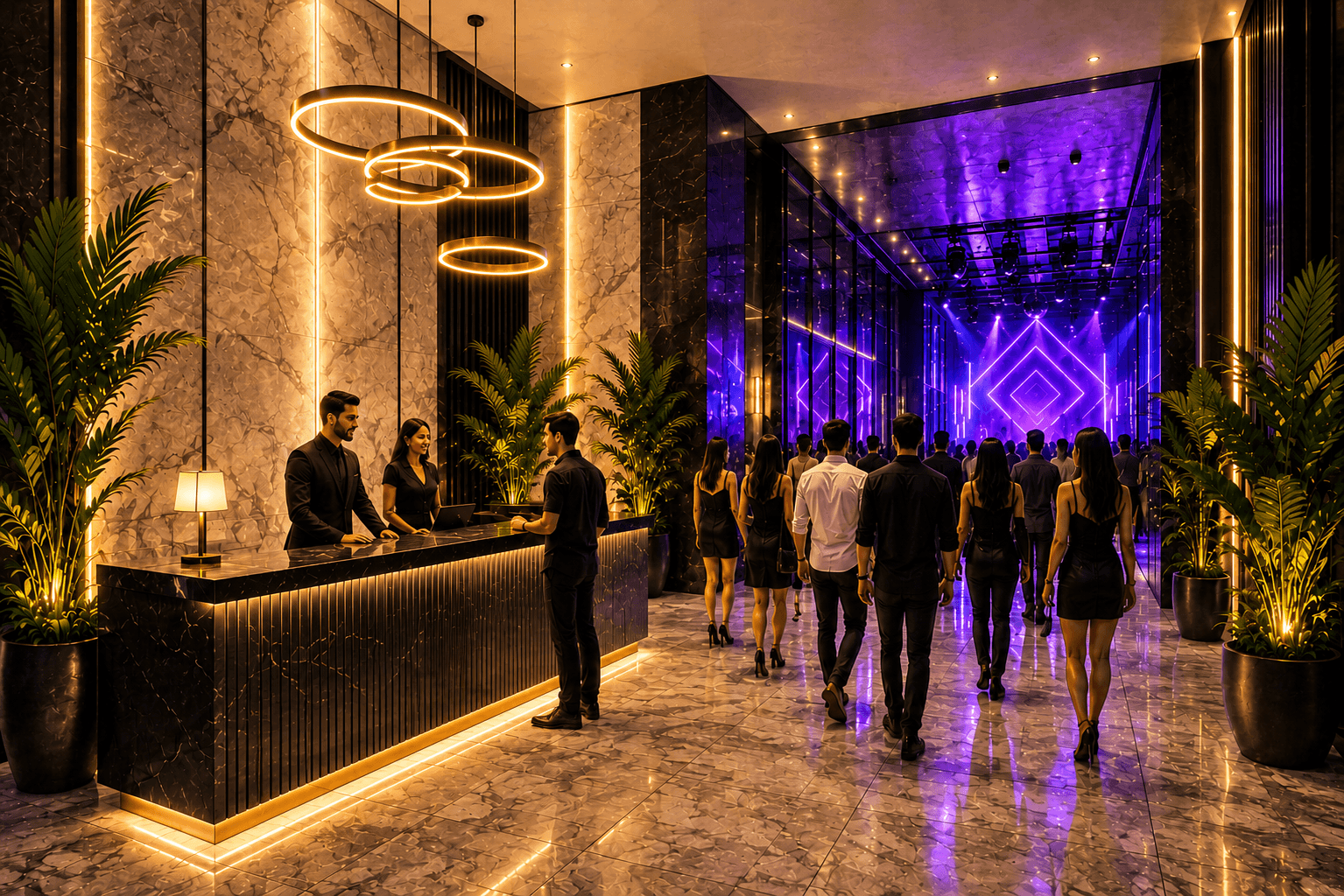 Nightclub reception area