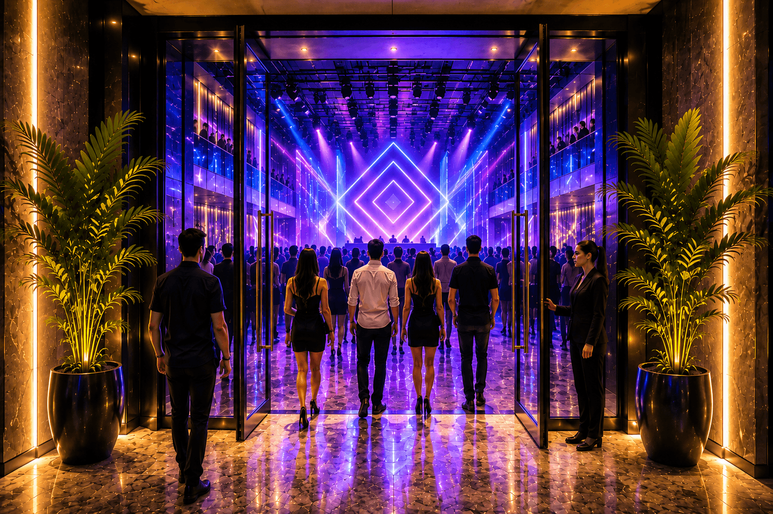 Nightclub lobby
