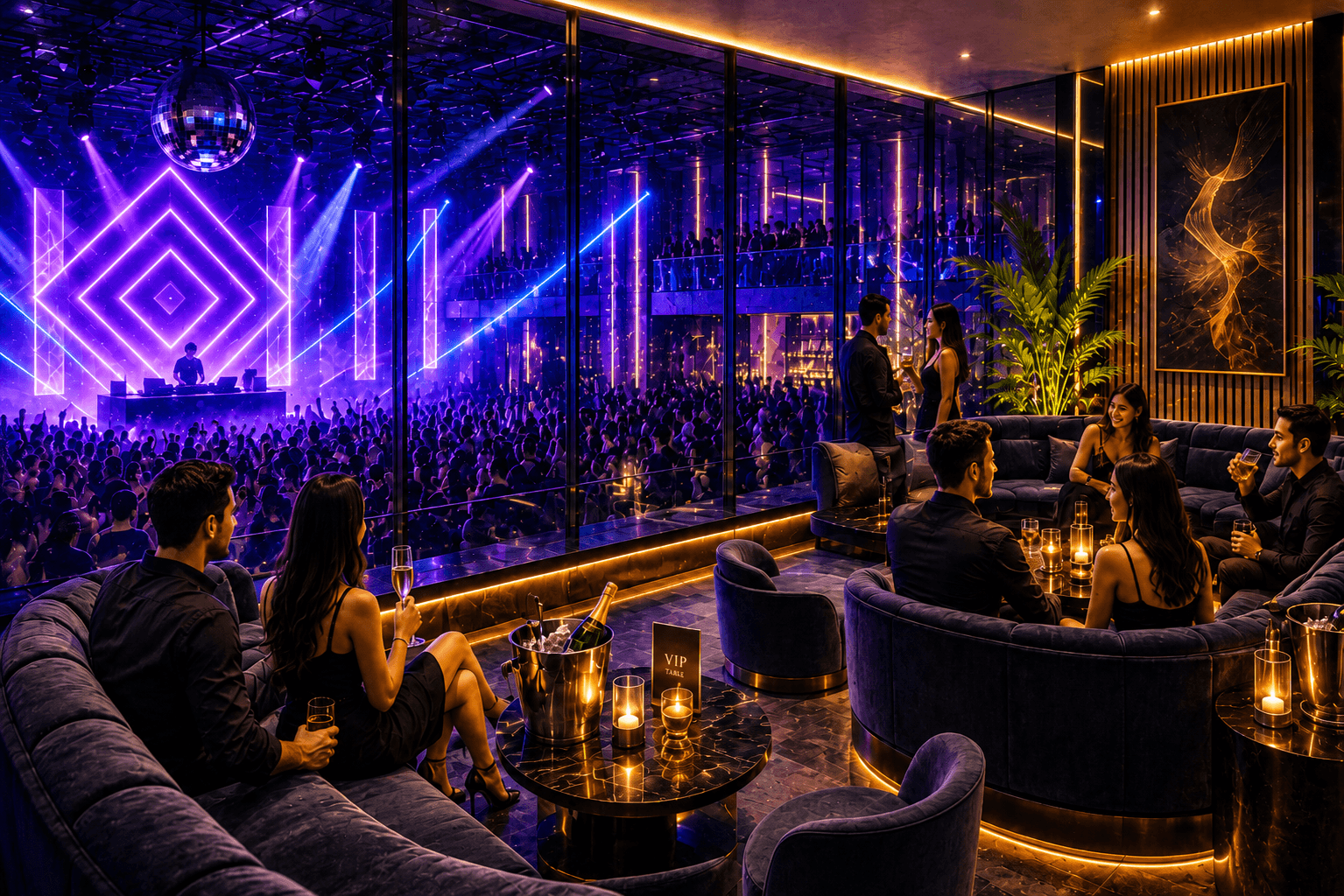 Nightclub VIP lounge