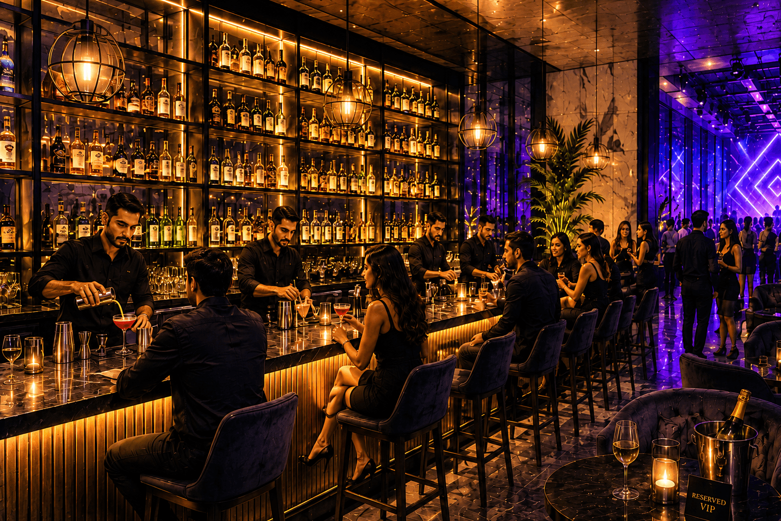 Nightclub main bar